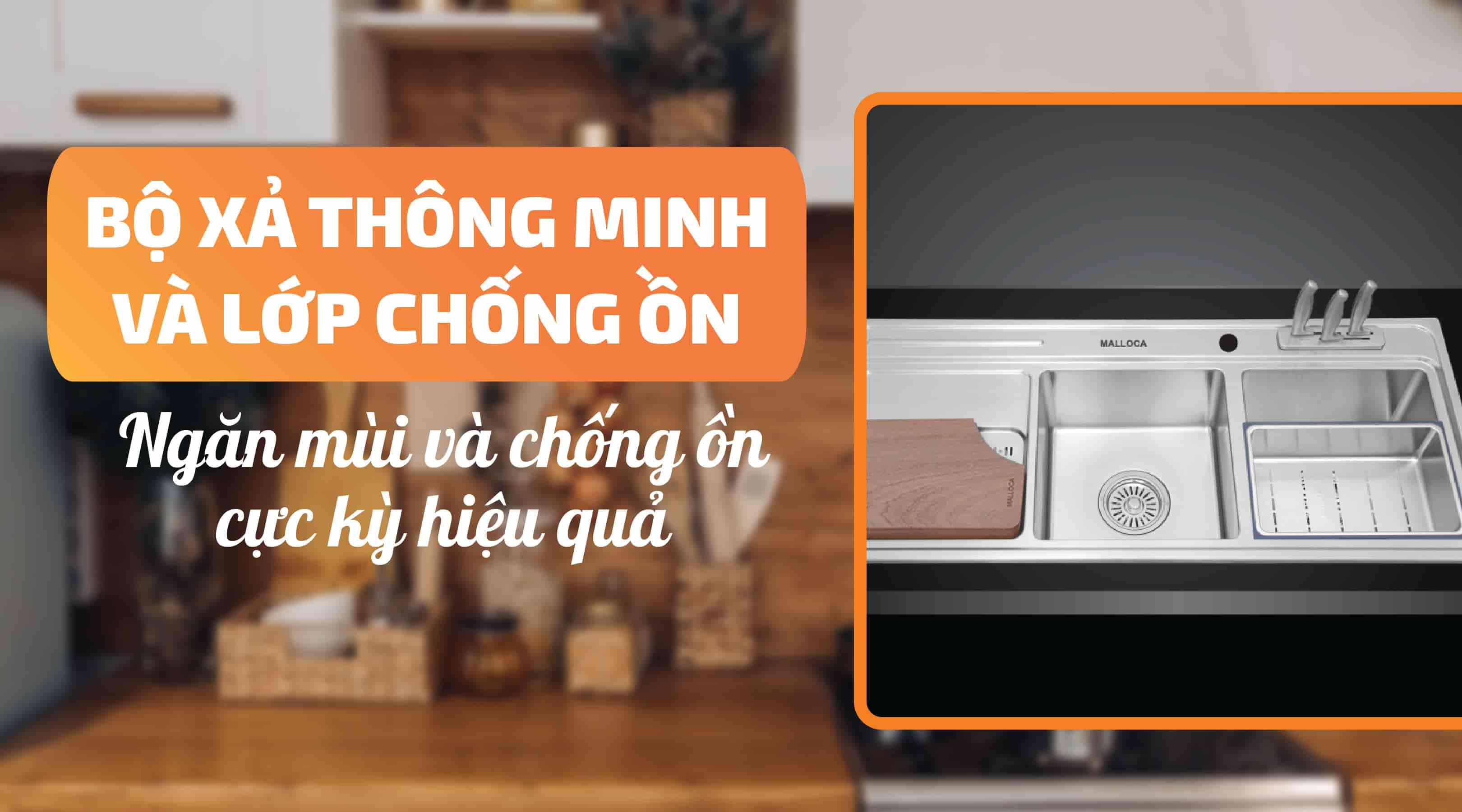 Chậu rửa chén Malloca MS 8817 - Bộ xả thông minh